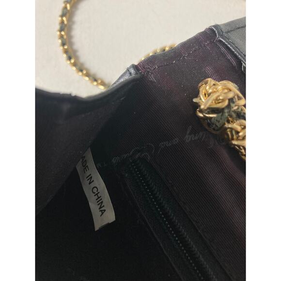 Whiting & Davis Women's Black Evening Purse Bag Crossbody Bag w/ Gold Chain‎ - Picture 11 of 16